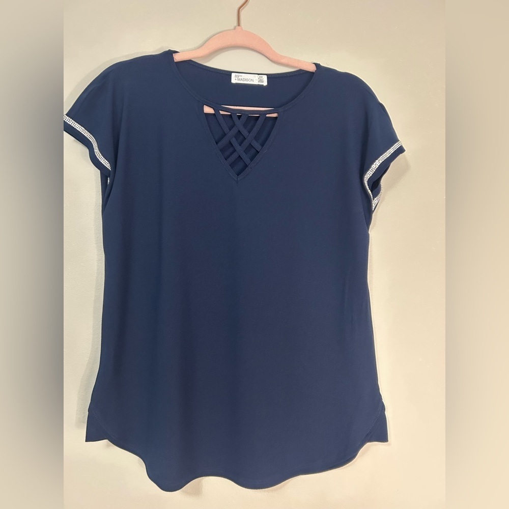 89th & Madison Women's Navy Top, Size M